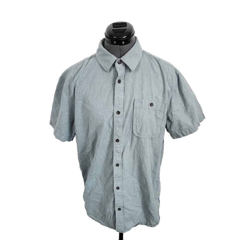 Prana Button Up Short Sleeve Shirt Mens Size M Lightweight Outdoor Casual Top